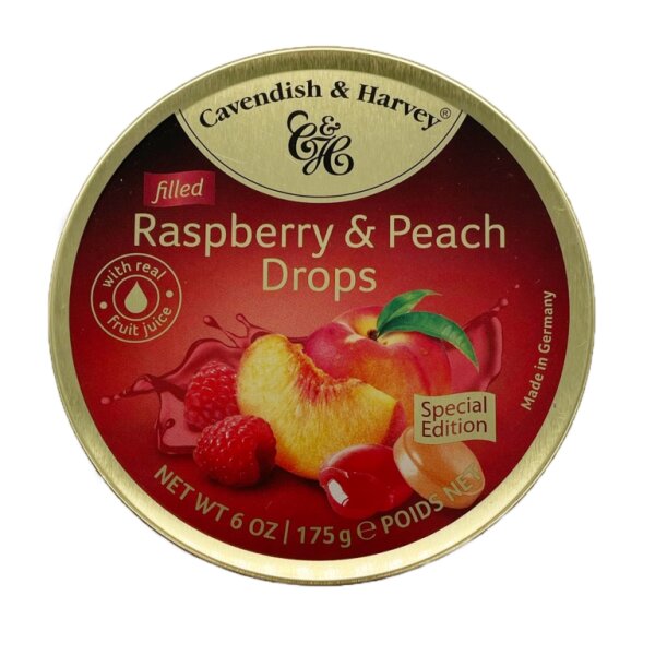 Cavendish & Harvey Rasperry&Peach Drops, filled