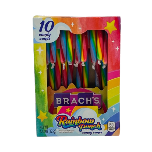Christmas Brachs Rainbow Punch Flavored Candy Canes
